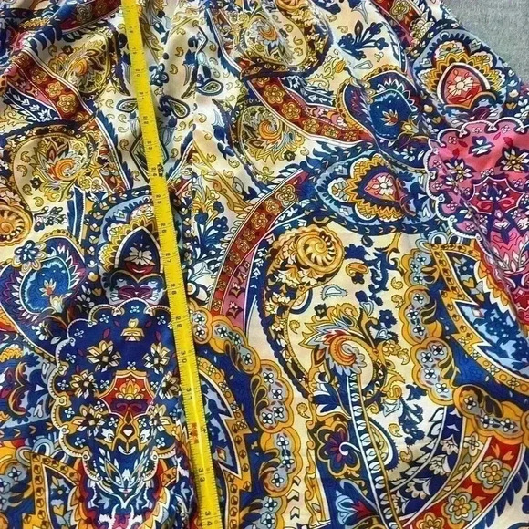 SHEIN VCAY Paisley Print Lune batwing sleeve Dress elastic waist size Large - Picture 8 of 9